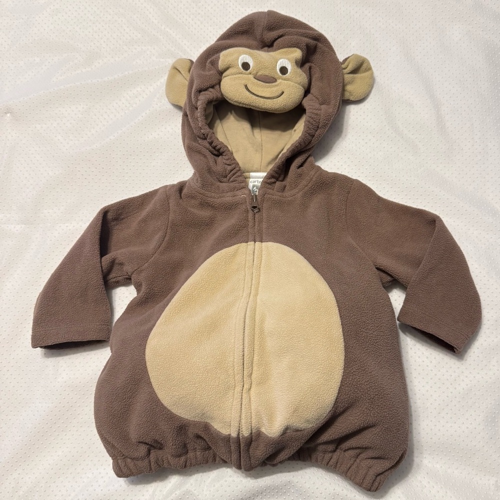 Carter’s Infant Monkey Costume 6-9 Months Halloween Zip Up